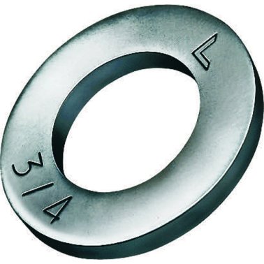 Flat Washer Thru-Hardened USS Zinc Finish Steel 3/8    (100 per pack)