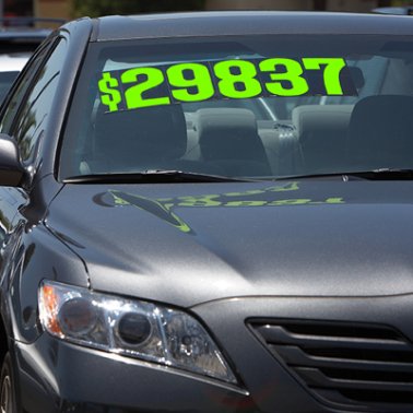 9 1/2" Chartreuse Adhesive Windshield Numbers