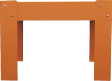 Roller Rack Stand With 15" Legs, Steel, Orange (Pack of 1)
