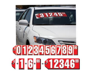 Extra Large Red Tag Numbers