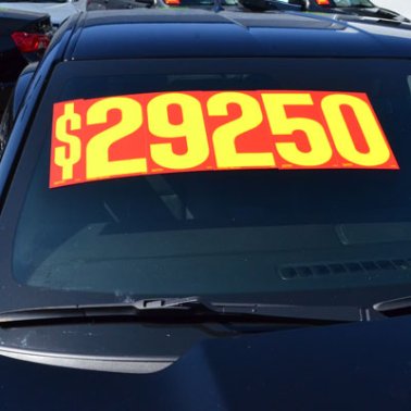 9 1/2" Yellow & Red Adhesive Windshield Numbers