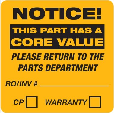 "CORE VALUE" Stickers - 500 Roll