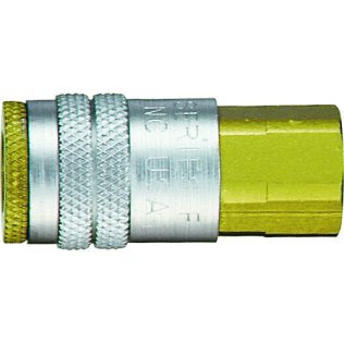 Heavy-Duty Quick Disconnect Coupler Brass 1/4 Standard Industrial Female NPTF 1/4-18 (2 per pack)