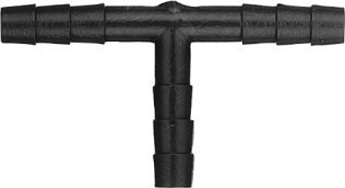 Kent Hose Connectors 3-Way Tee Vacuum Hose Connectors Tube x Tube x Tube 1/4x1/4 (10 per pack)