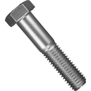 Hex Cap Screw Grade 5 Steel Zinc Finish 3/8-16 x 2-1/4 (50 per pack)