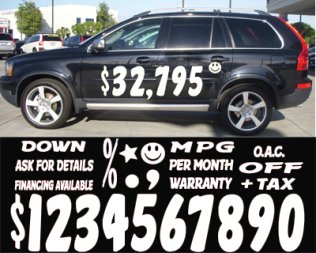 White Impact Numbers and Signs