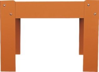 Roller Rack Stand With 15" Legs, Steel, Orange (Pack of 1)