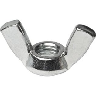 ANSI B18.17 Wing Nut, Grade 2, Steel, Zinc Finish, Coarse Thread, 1/4-20 (Pack of 25)