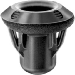 Tail Light Grommet with Sealer - Black Nylon; Fits Hole Size 11mm; 15mm Head Diameter; 17mm Stem Length (5 per pack)