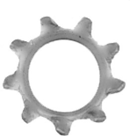 Lock Washer Shakeproof Zinc Finish Steel #8 (100 per pack)
