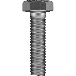 Hex Cap Screw A2 Stainless Steel DIN 933 Plain Finish M5-0.8 x 16 mm (50 per pack)