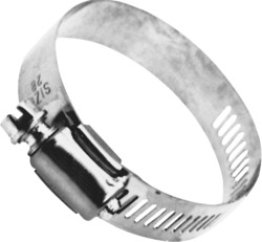 Non-Perforated 316 Stainless Steel Clamps Size # 8 5/8-15/16 1/2 (10 per pack)