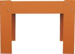 Roller Rack Stand With 15" Legs, Steel, Orange (Pack of 1)