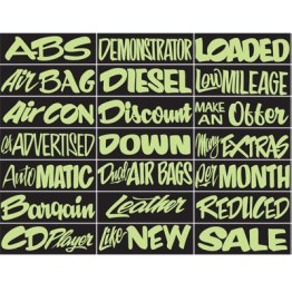 Chartreuse Designer Windshield Slogans