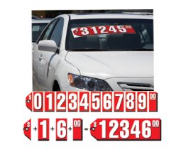 Extra Large Red Tag Numbers