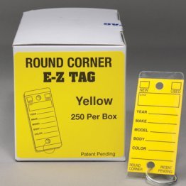 E-Z Round Corner Self-Laminating Key Tags (250 per box)