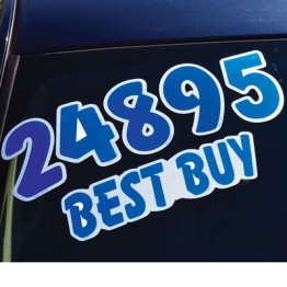 Blue & White Die Cut Numbers