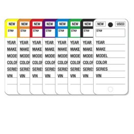 E-Z Color Stripe Key Tags (250 per box)