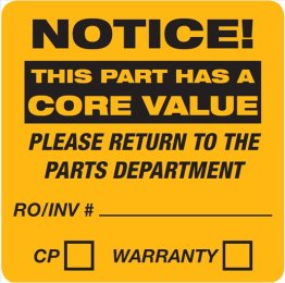 "CORE VALUE" Stickers - 500 Roll
