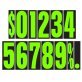 9 1/2" Chartreuse Adhesive Windshield Numbers